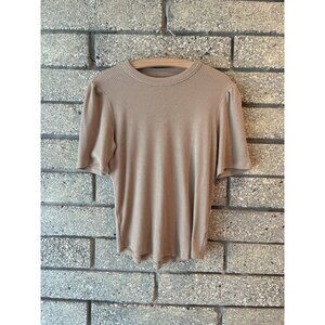 Faherty Ribbed Top Sz S Cream